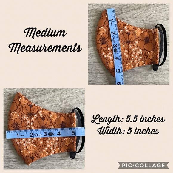 Copper Floral Face Mask - Picture 3 of 5